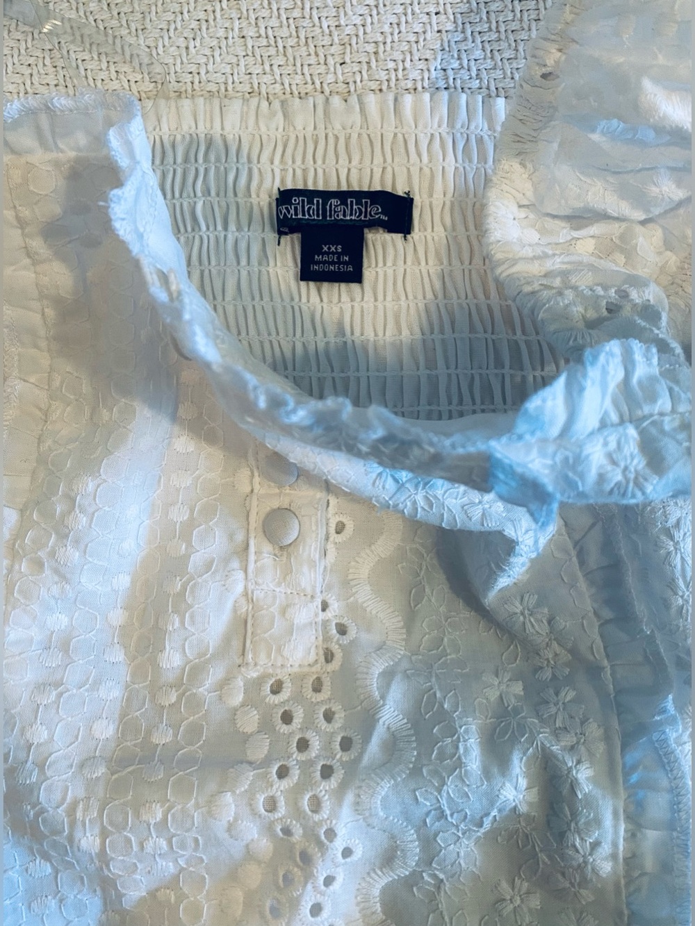 New White Eyelet Ruffle Sundress - Picture 3 of 10
